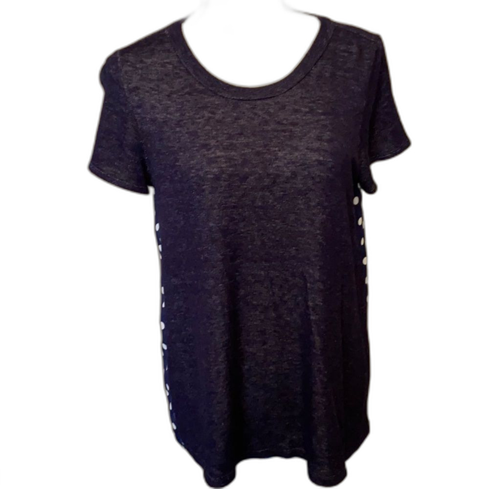 Papermoon Polka Dot Tee Navy/White size Medium